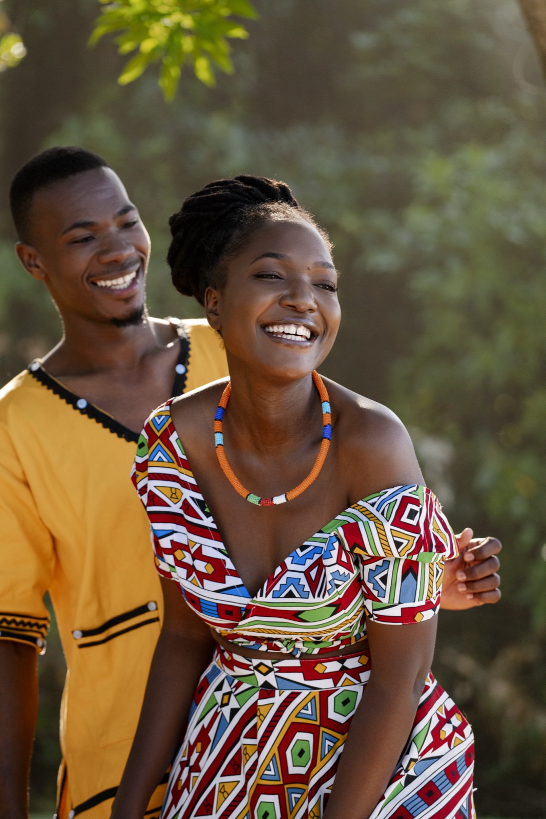 Nia and Kamau laughing candidly